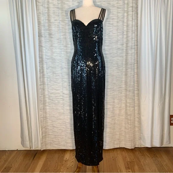 Niteline by Della Roufogali Black Sequin Evening Gown - Picture 2 of 15